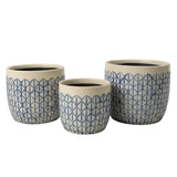 Collector Glazed Pot, Crème Geo, 13cm, by Burgon & Ball