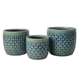 Collector Glazed Pot, Green Geo, 16cm, by Burgon & Ball