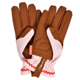Collector range women's gardening gloves, pink stripe, by Burgon & Ball