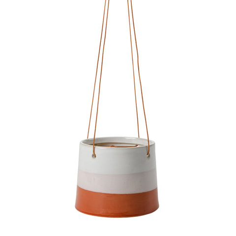 Collector Hanging Pot, Terracotta/Blush, 12.5cm diameter, by Burgon & Ball