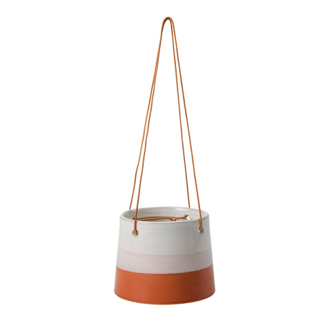 Collector Hanging Pot, Terracotta/Blush, 9.5cm diameter, by Burgon & Ball