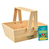 RHS Growing Gardeners children's garden basket, wooden basket, trug, by Burgon & Ball