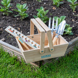 RHS Growing Gardeners children's garden basket, wooden basket, trug, by Burgon & Ball