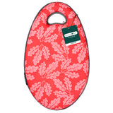 Kneelo memory foam garden kneeler, Oak Leaf design, Poppy colour, by Burgon & Ball
