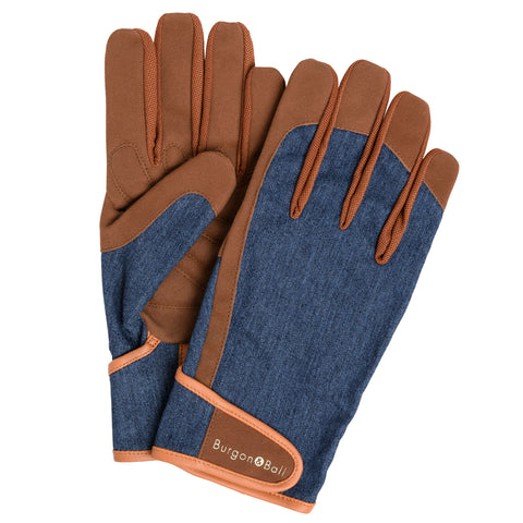 Dig The Glove gardening glove in Denim, size medium-large, by Burgon & Ball