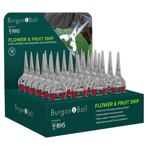 Burgon & Ball countertop display unit for RHS-endorsed flower & fruit snip