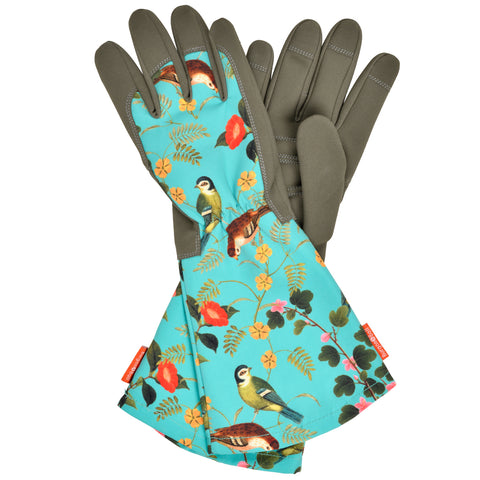 RHS Gifts for Gardeners 'Flora and Fauna' Gauntlet Gloves by Burgon & Ball