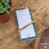 RHS Gifts for Gardeners 'Woodland Wonders' Magnetic List Pad by Burgon & Ball