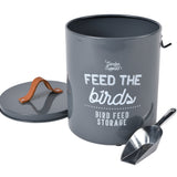 Burgon & Ball 'Feed the Birds' bird food tin - charcoal