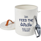 Burgon & Ball 'Feed the Birds' bird food tin - stone