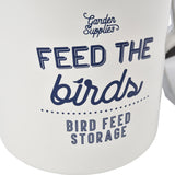 Burgon & Ball 'Feed the Birds' bird food tin - stone
