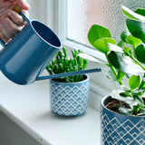 Heritage Blue Indoor Watering Can, by Burgon & Ball