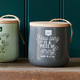 Twine dispenser with 120m jute twine by Burgon & Ball - charcoal