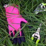 Burgon & Ball FloraBrite fluorescent pink gardening gloves, size medium/large