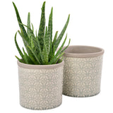 Tuscany grey glazed indoor plant pot, small, by Burgon & Ball