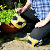 Kneelo® memory foam knee pads, Wheatsheaf colour, by Burgon & Ball