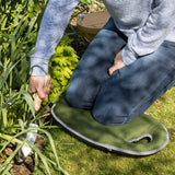 Kneelo® memory foam garden kneeler in 'Moss' colour by Burgon & Ball