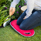 Kneelo® memory foam garden kneeler in 'Poppy' colour by Burgon & Ball
