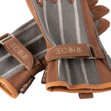 Sophie Conran for Burgon & Ball gardening gloves, grey ticking stripe
